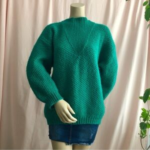 Vintage Mock Neck Sweater, Graffiti by Luigi Gordoni